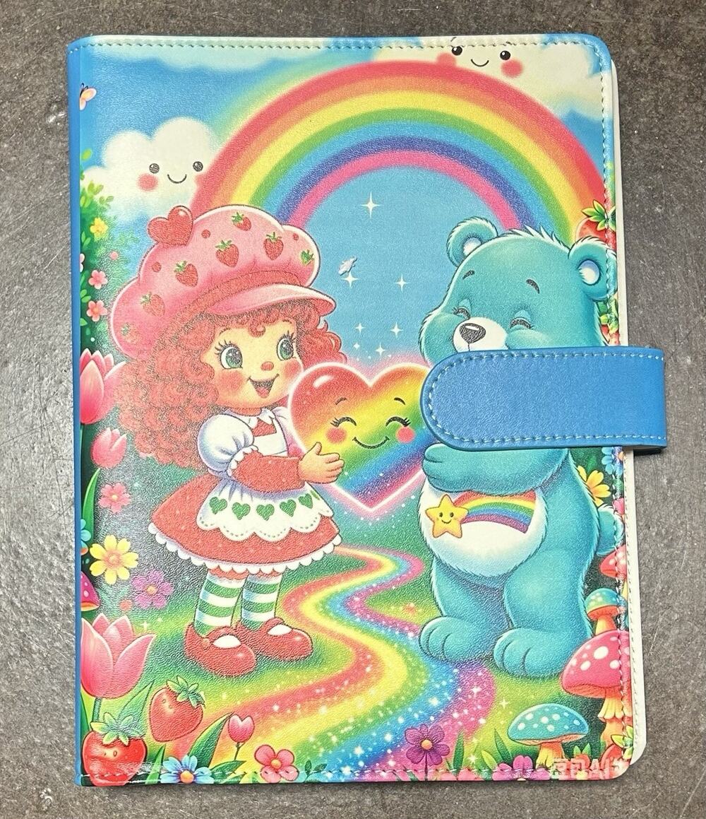 Care Bear Strawberry Shortcake Friends A5 Binder w/ matching paper
